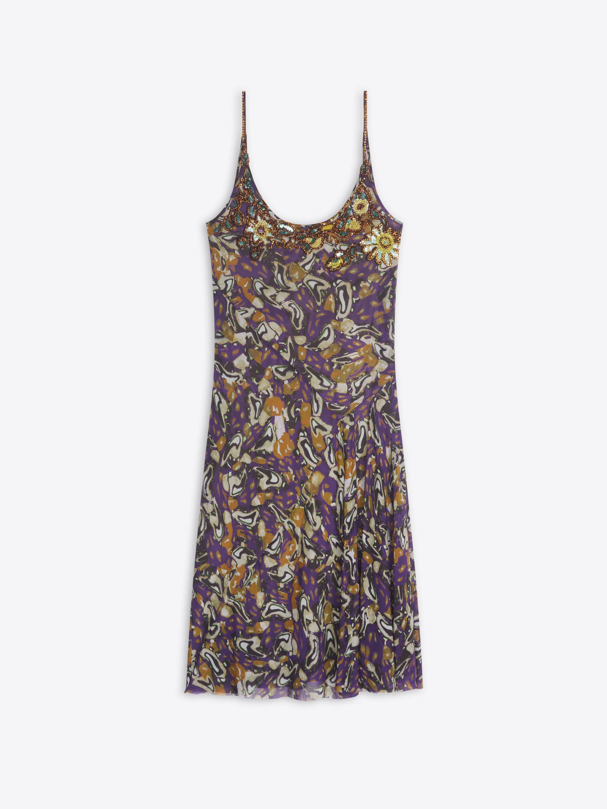 EMBROIDERED SLIP DRESS - 1