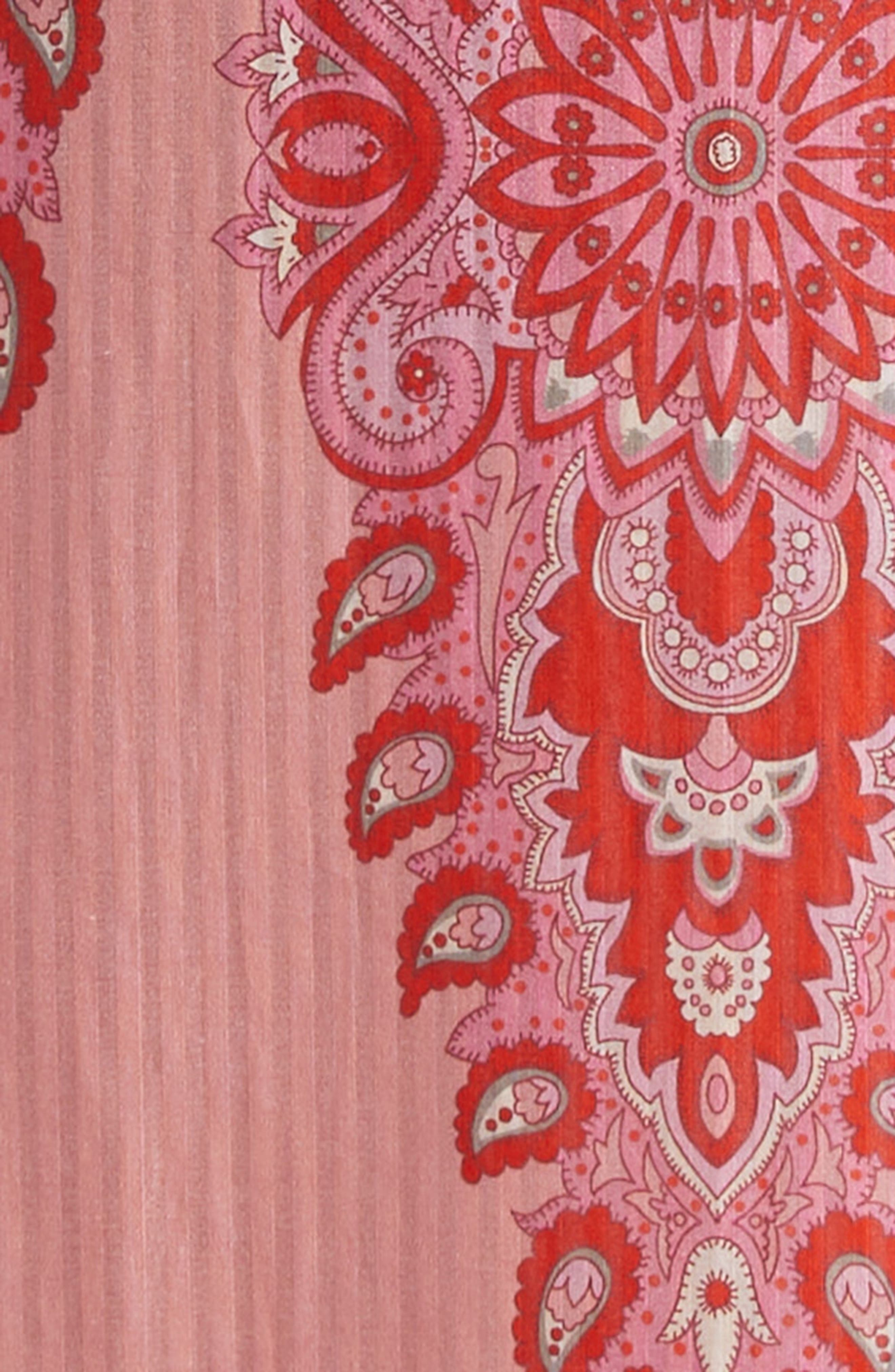 Etro Paisley Cotton & Silk Maxi Dress in Stampa F.do Rosa at Nordstrom - 6