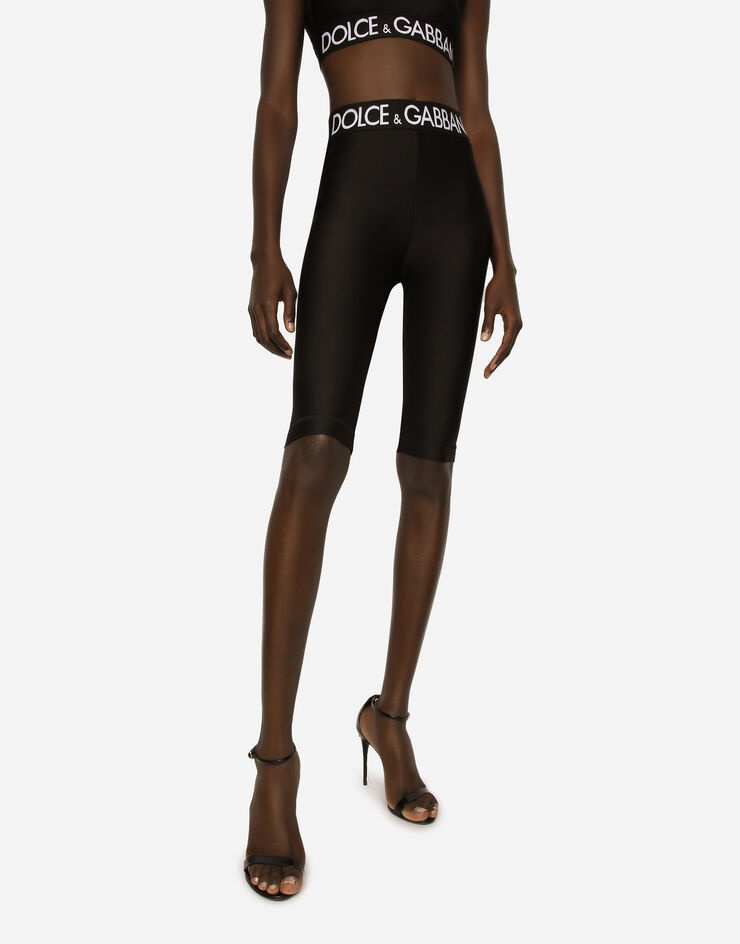 Dolce & Gabbana Spandex jersey leggings with graffiti print