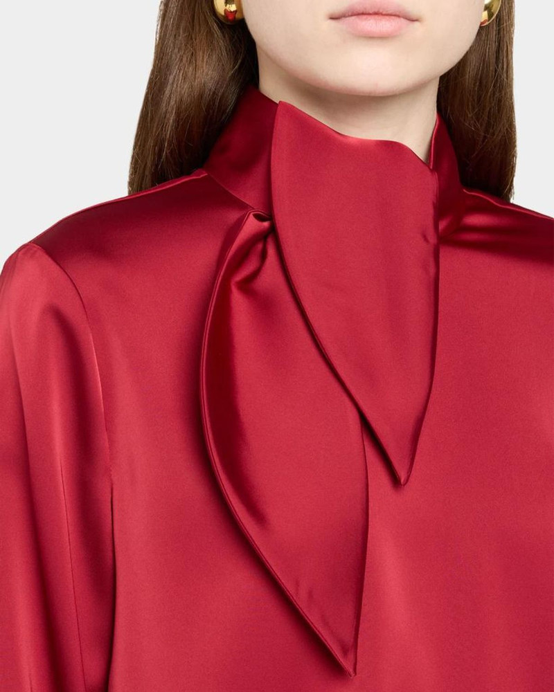 Tie-Neck Techno Twill Shirt 5
