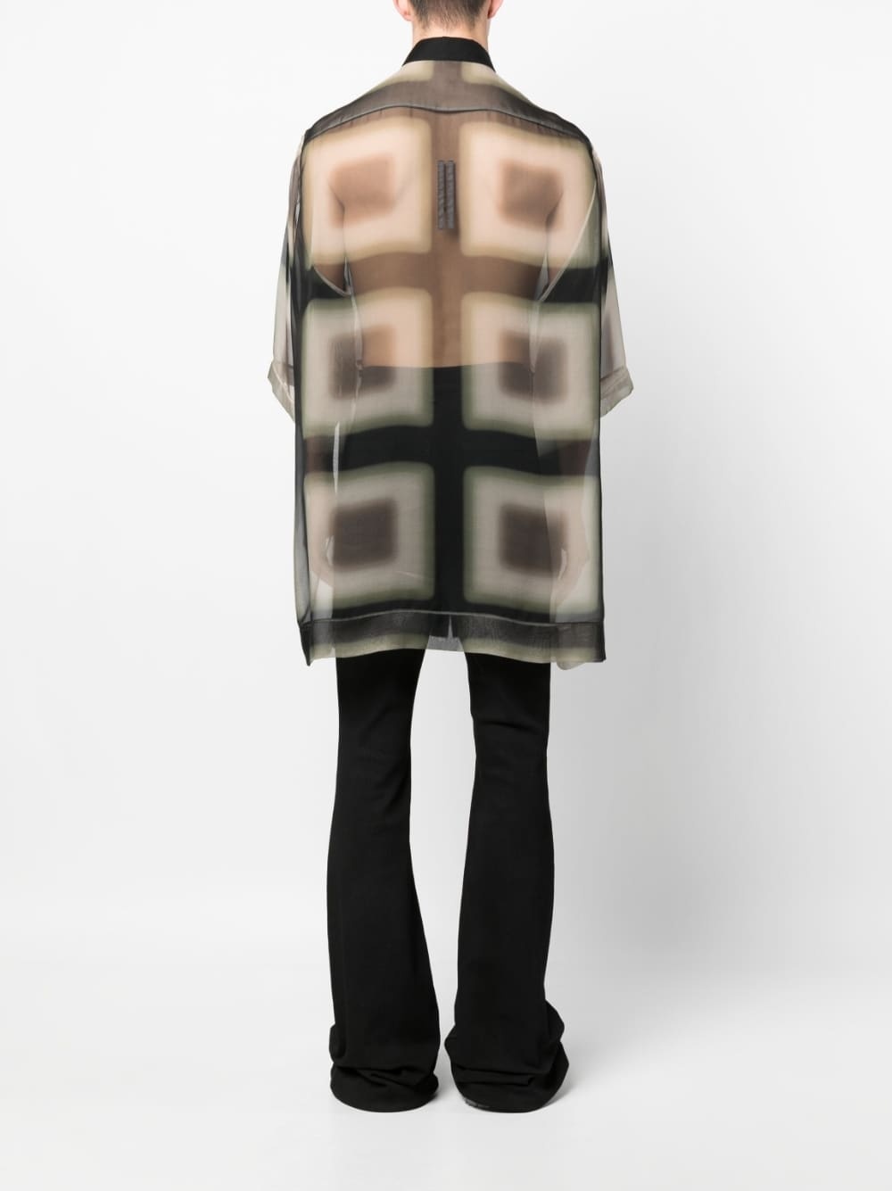 semi-sheer silk shirt - 4
