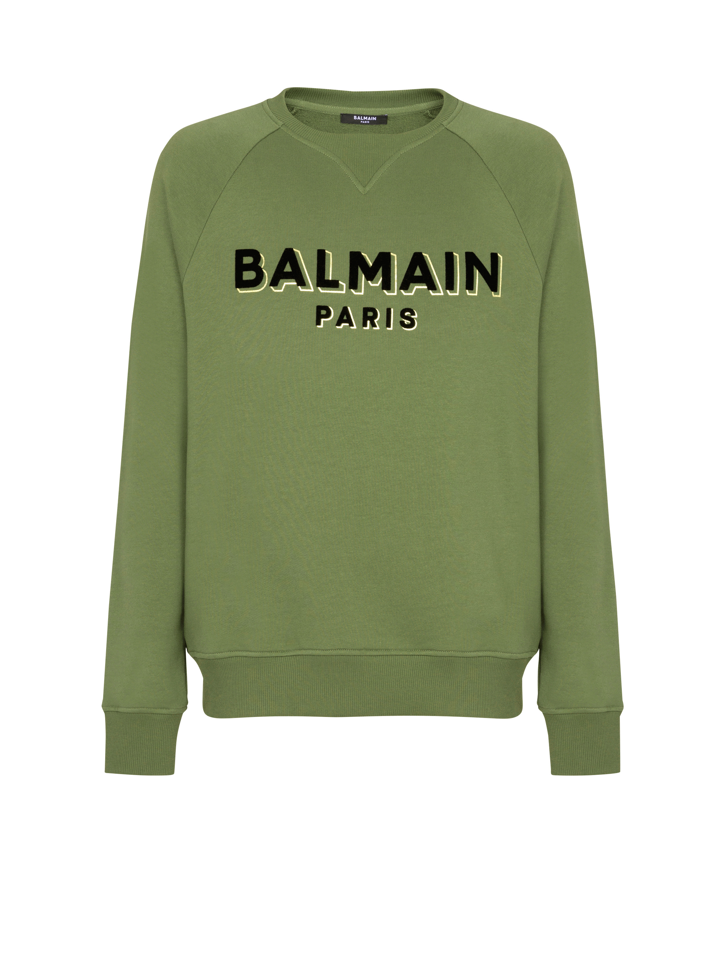 Balmain Paris flocked sweatshirt - 1