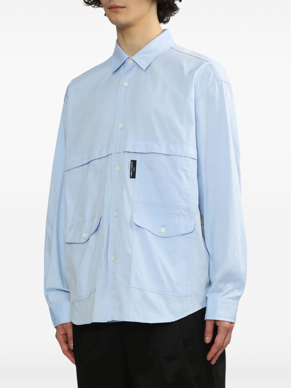 quilted-panel shirt - 3