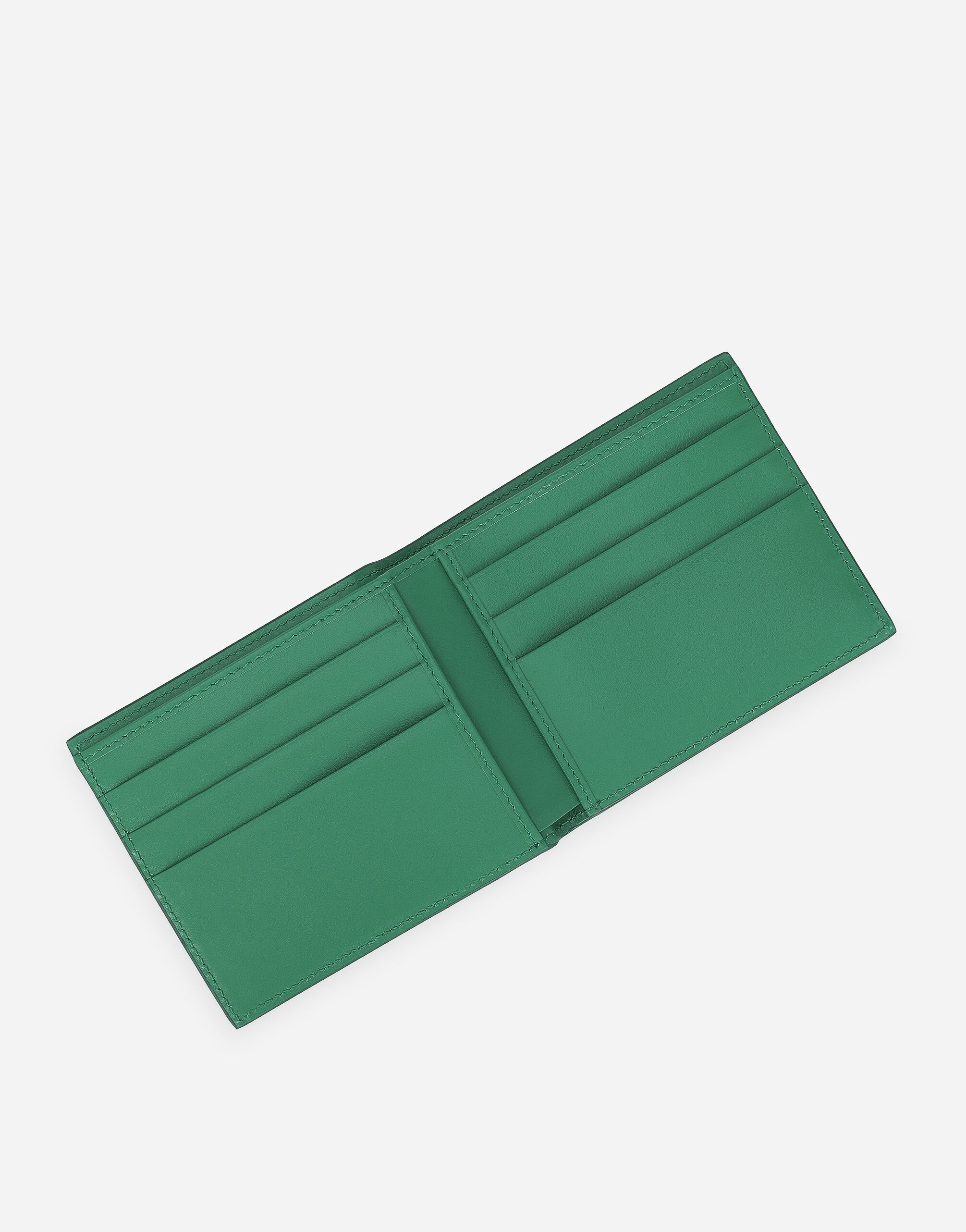Calfskin bifold wallet with logo - 4