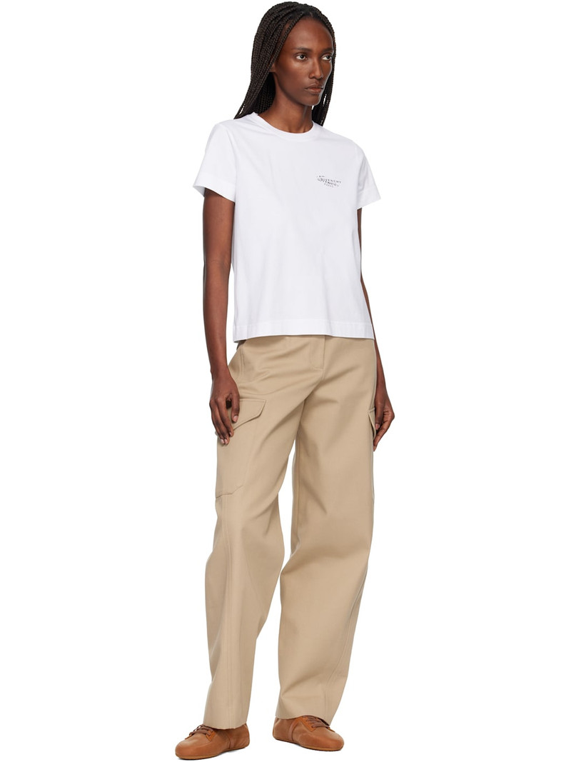 Givenchy White Cotton 'GIVENCHY' Stamp Print T-shirt outlook