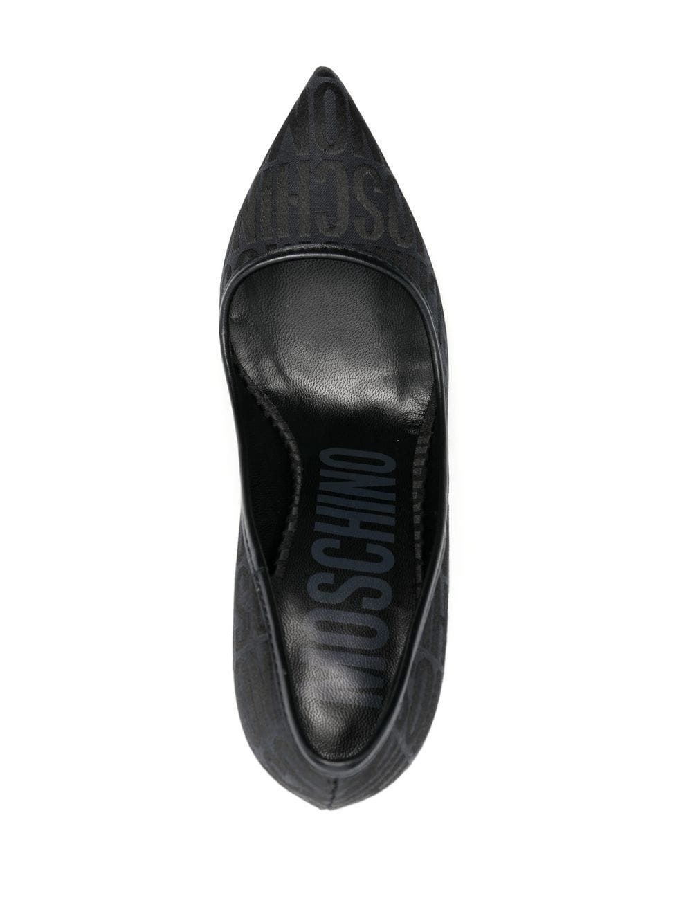 logo-pattern stiletto pumps - 4