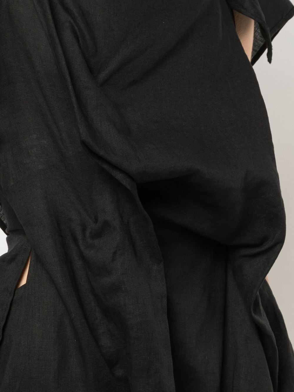 linen deconstructed midi dress - 5
