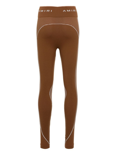 AMIRI logo-waistband panelled leggings outlook