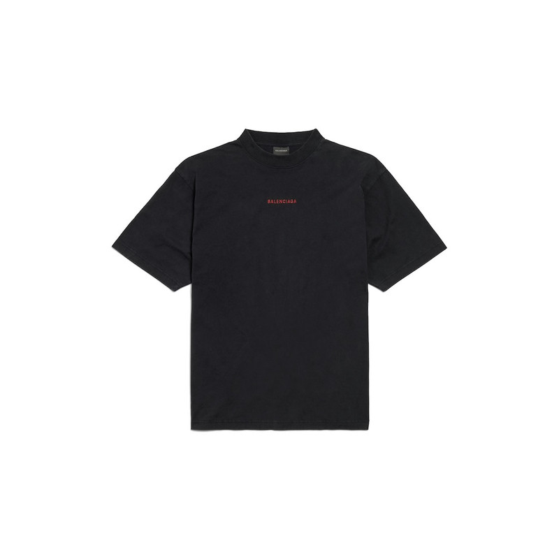 Men's Balenciaga Back T-shirt Medium Fit in Faded Black/red - 1