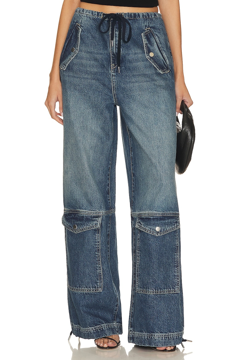 Alix Wide Leg Drawstring Cargo - 1