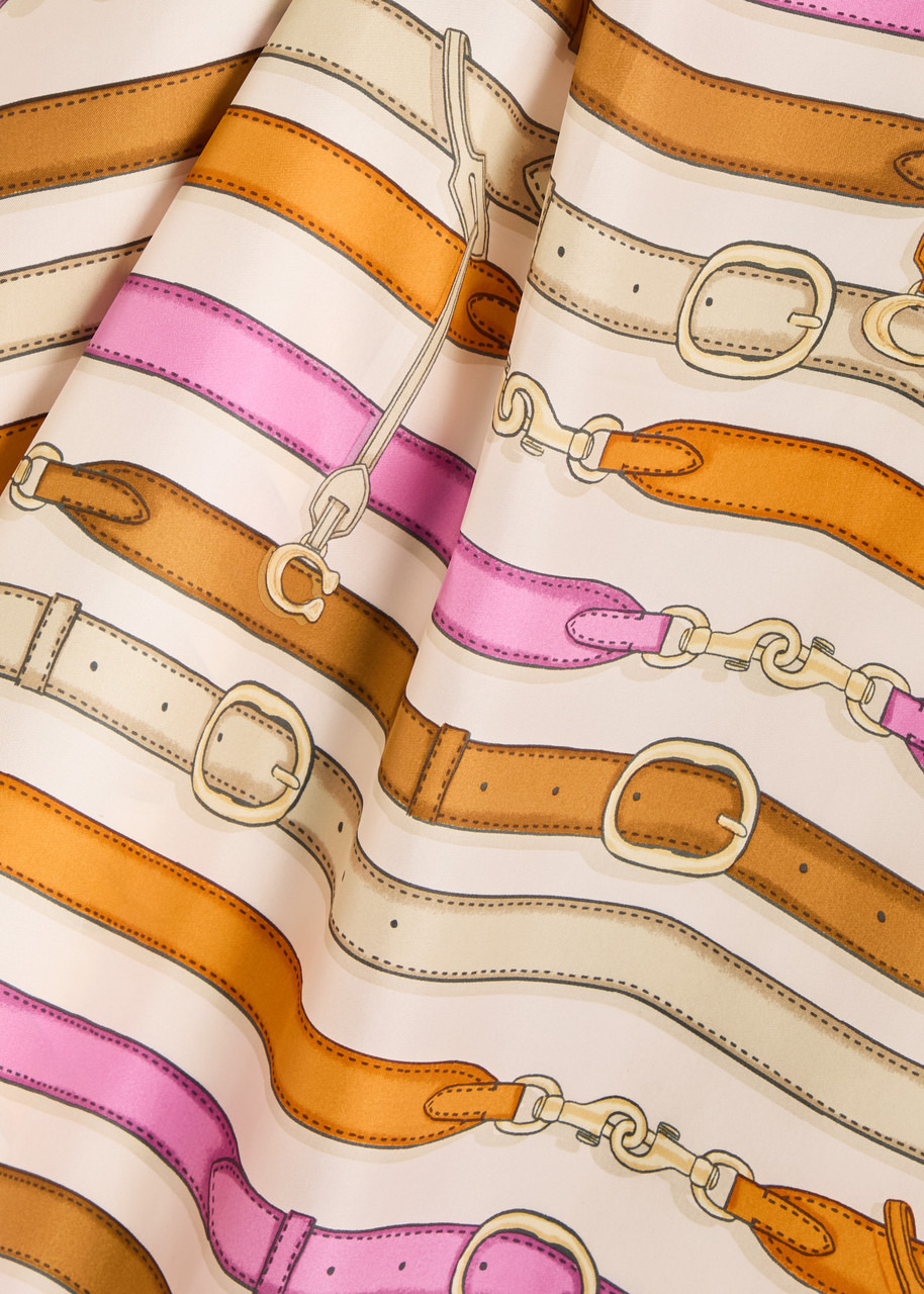 Coach Multi Belt Printed Silk Scarf - 3