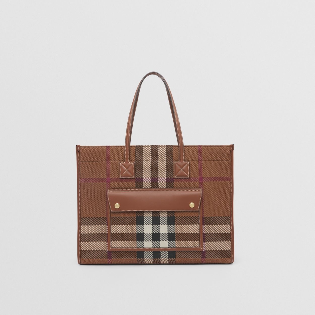 Medium Knitted Check Freya Tote - 1