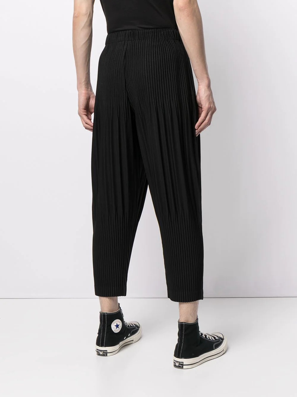 pleated tapered-leg trousers - 4