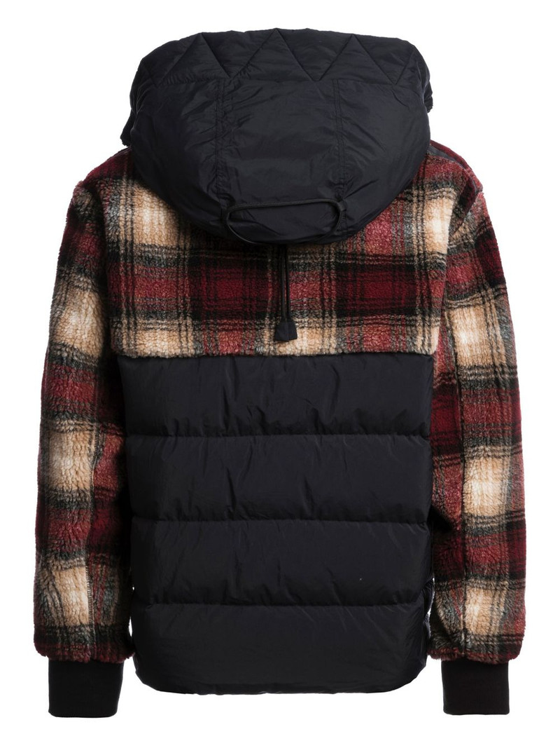 PARAJUMPERS plaid-panel quilted jacket outlook