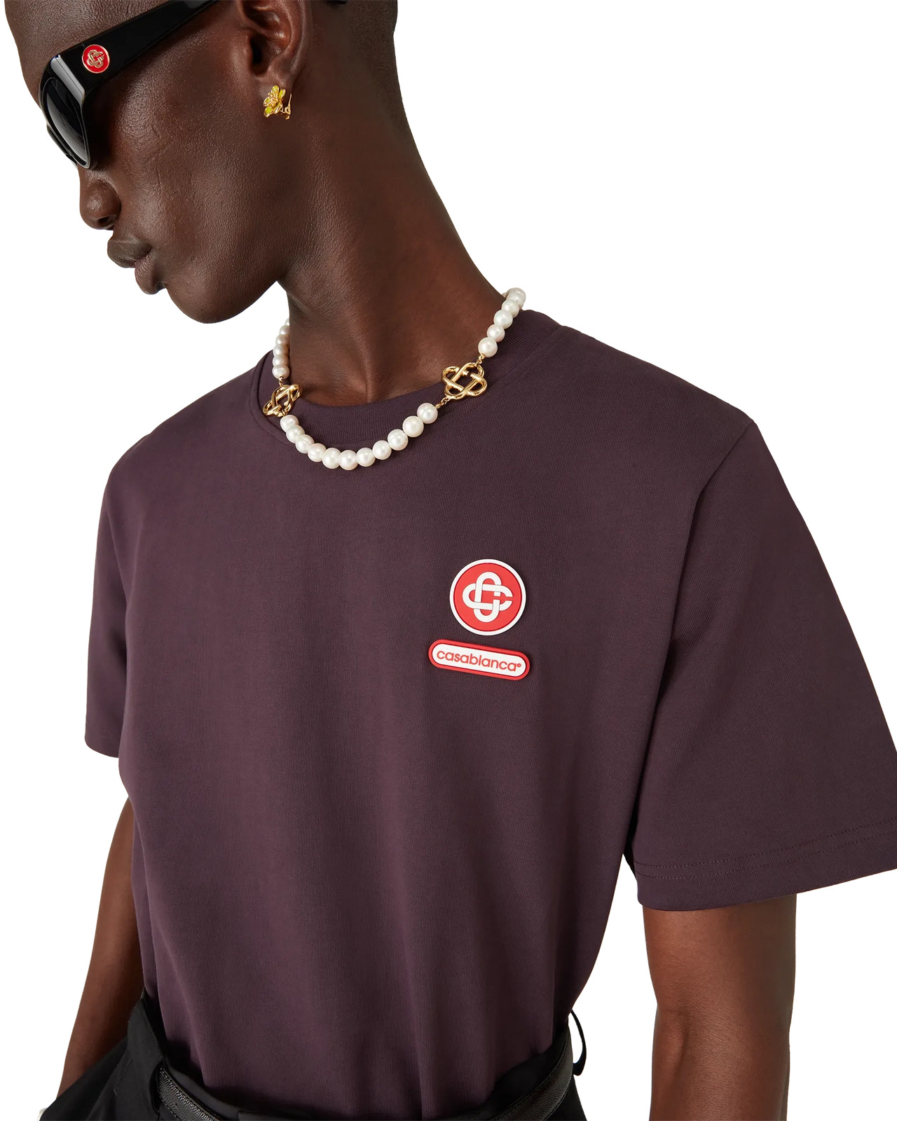 Logo Patch Short Sleeve T-Shirt | Casablanca Paris - 5