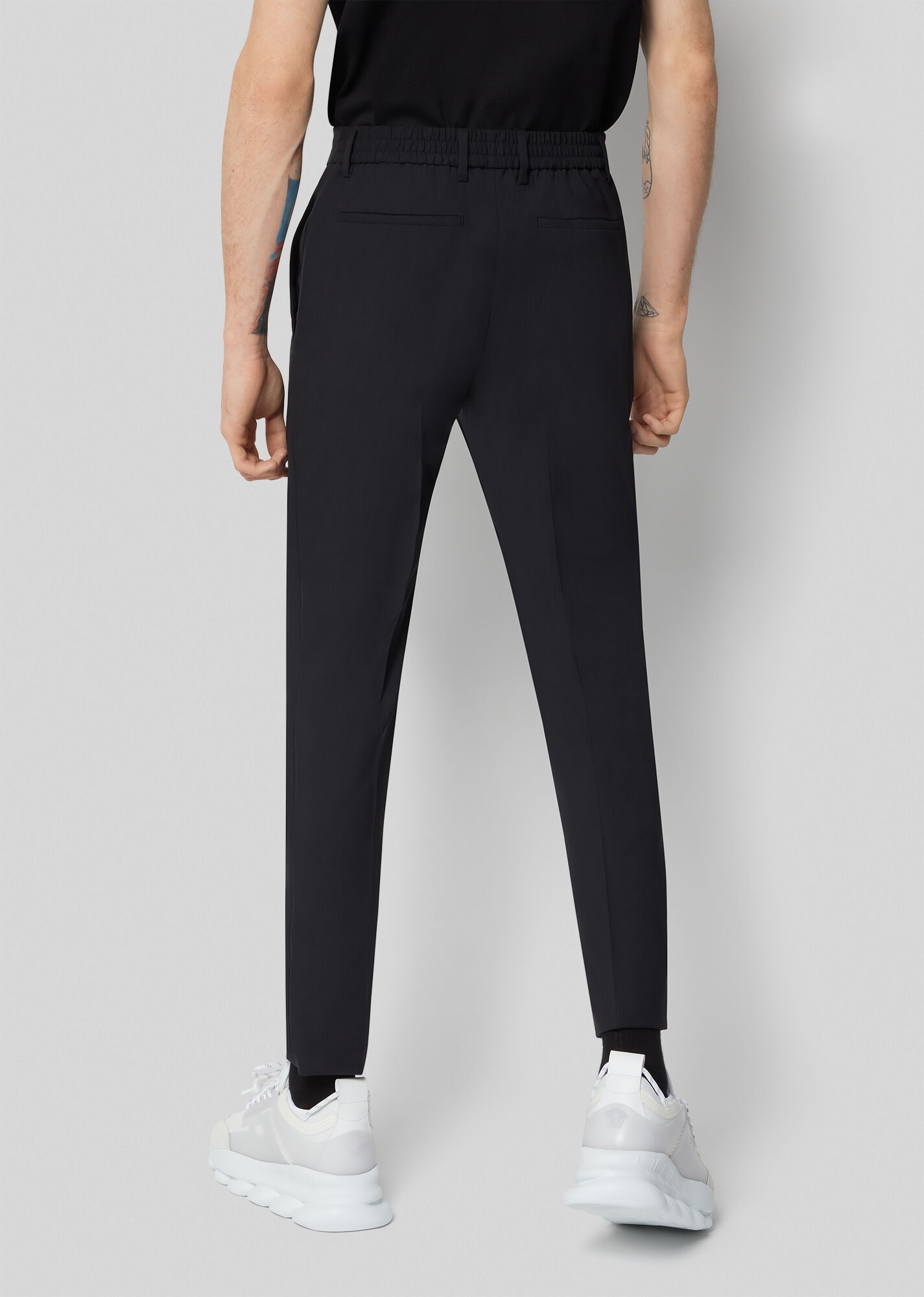 Wool Blend Formal Trousers - 3