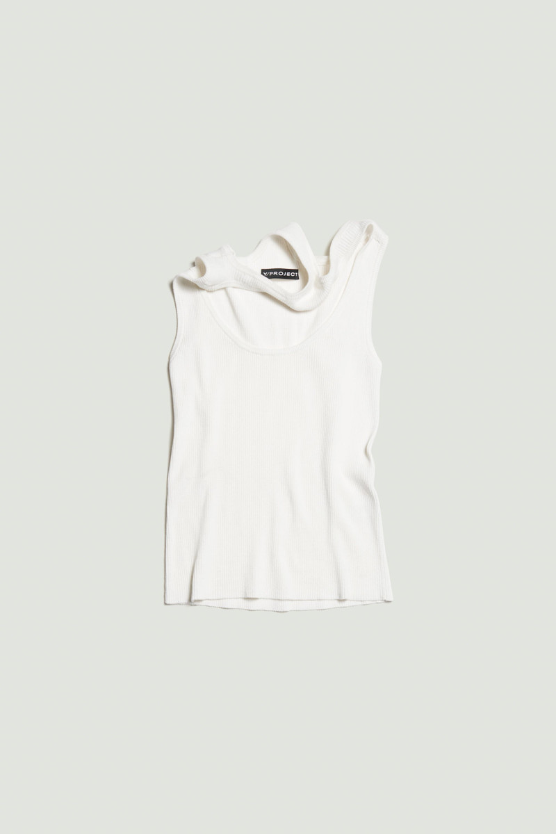 Classic Triple Collar Knit Tank Top 1