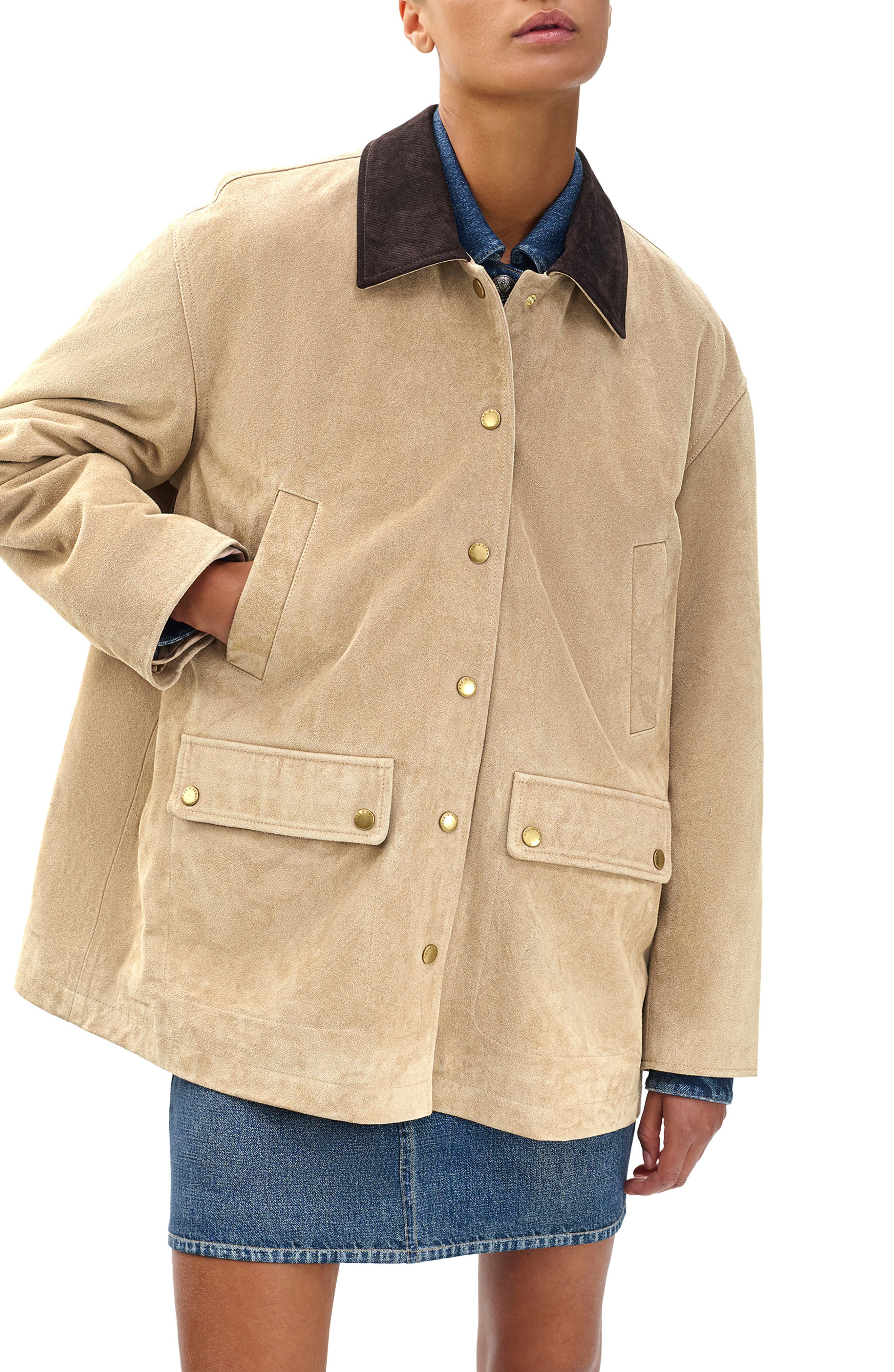 rag & bone Cassidy Suede Jacket in Tan at Nordstrom - 3