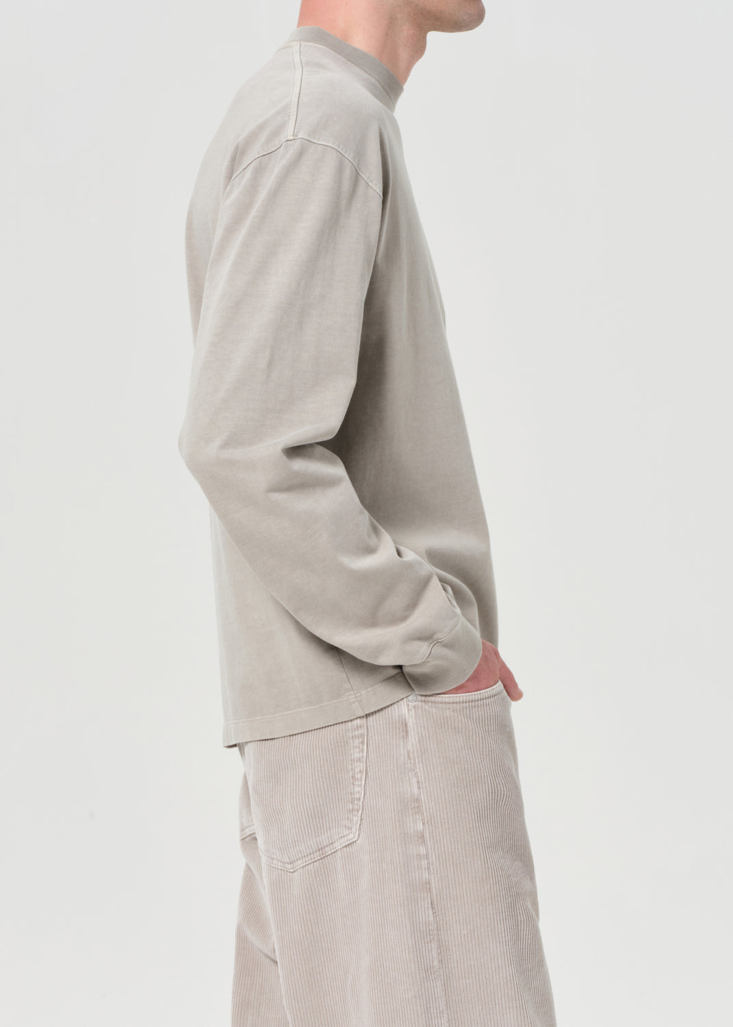 ASHA LONG SLEEVE MOCK NECK TEE IN WICKER - 4