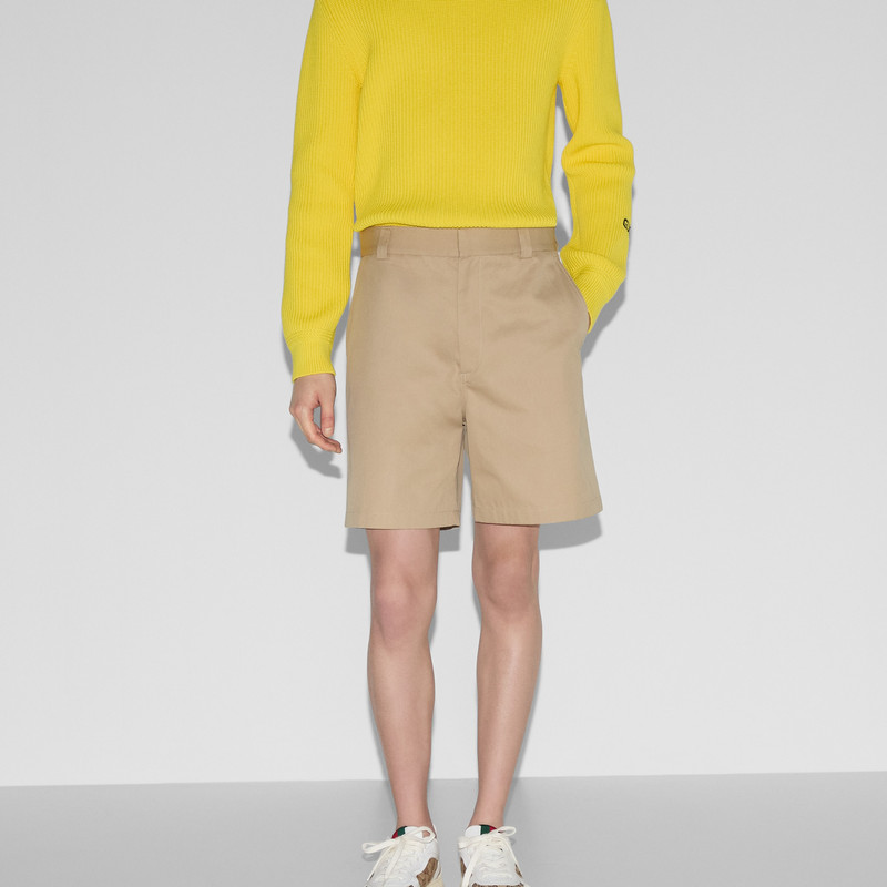 Double cotton twill shorts with Web 3