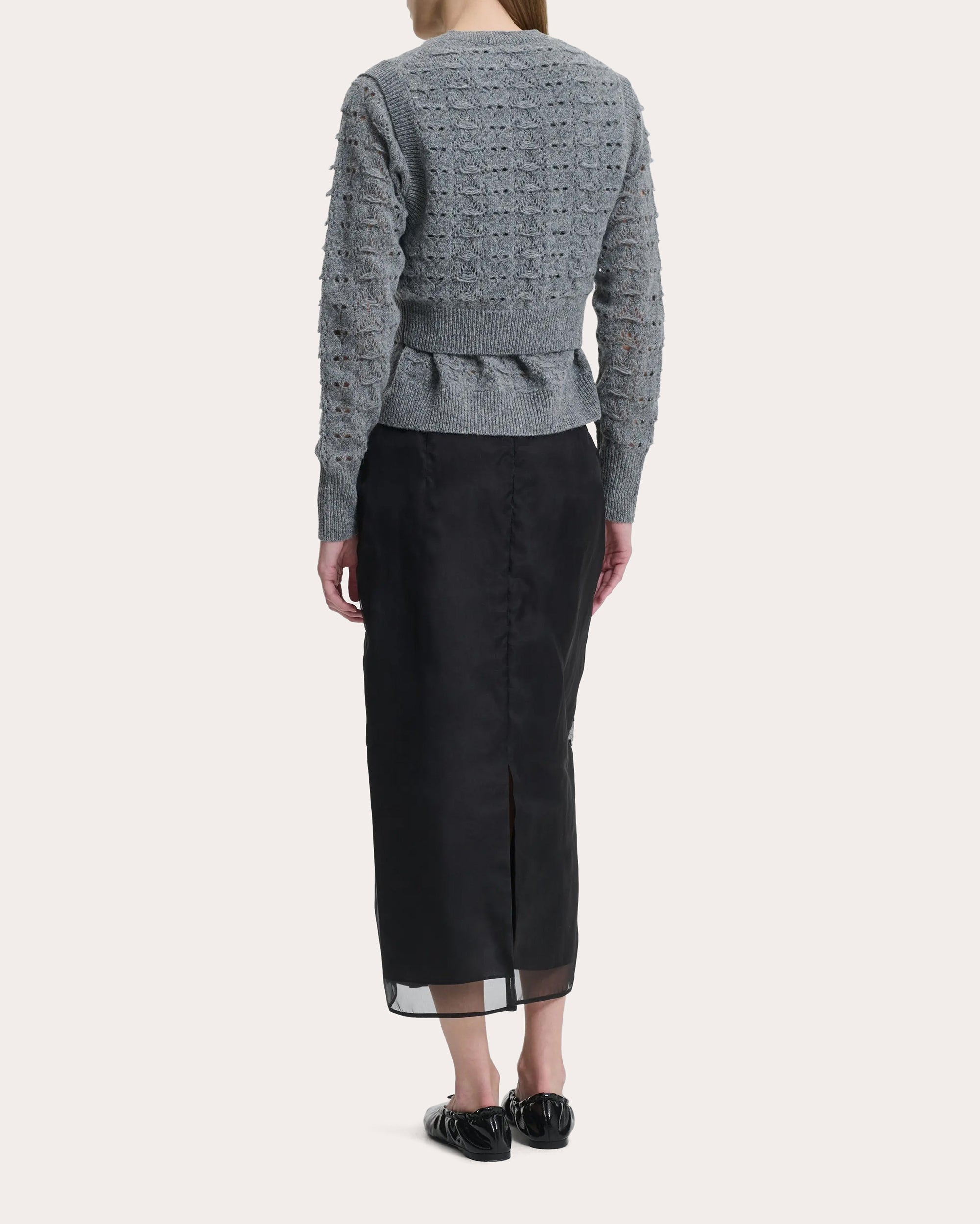 Bidane Heritage Knit Wool Raglan Sweater - 5