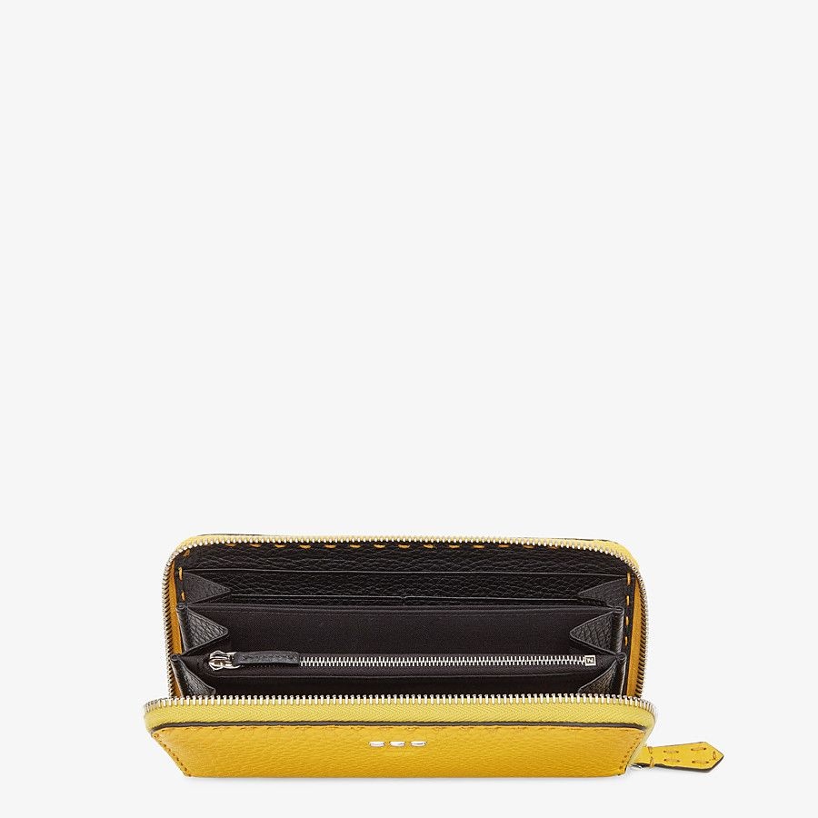 Yellow leather wallet - 3