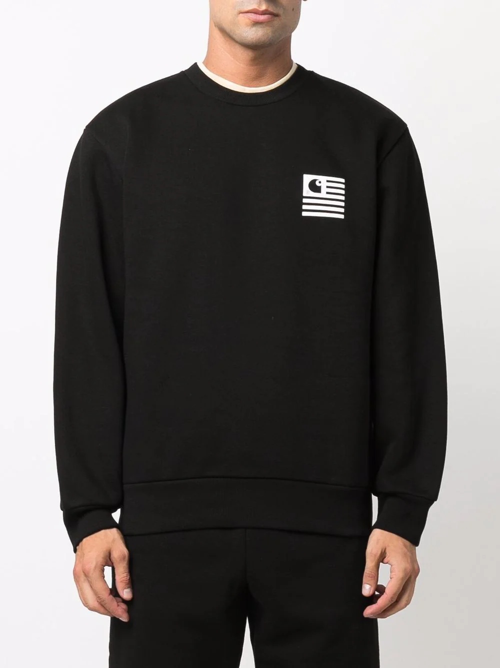 logo print sweatshirt - 3