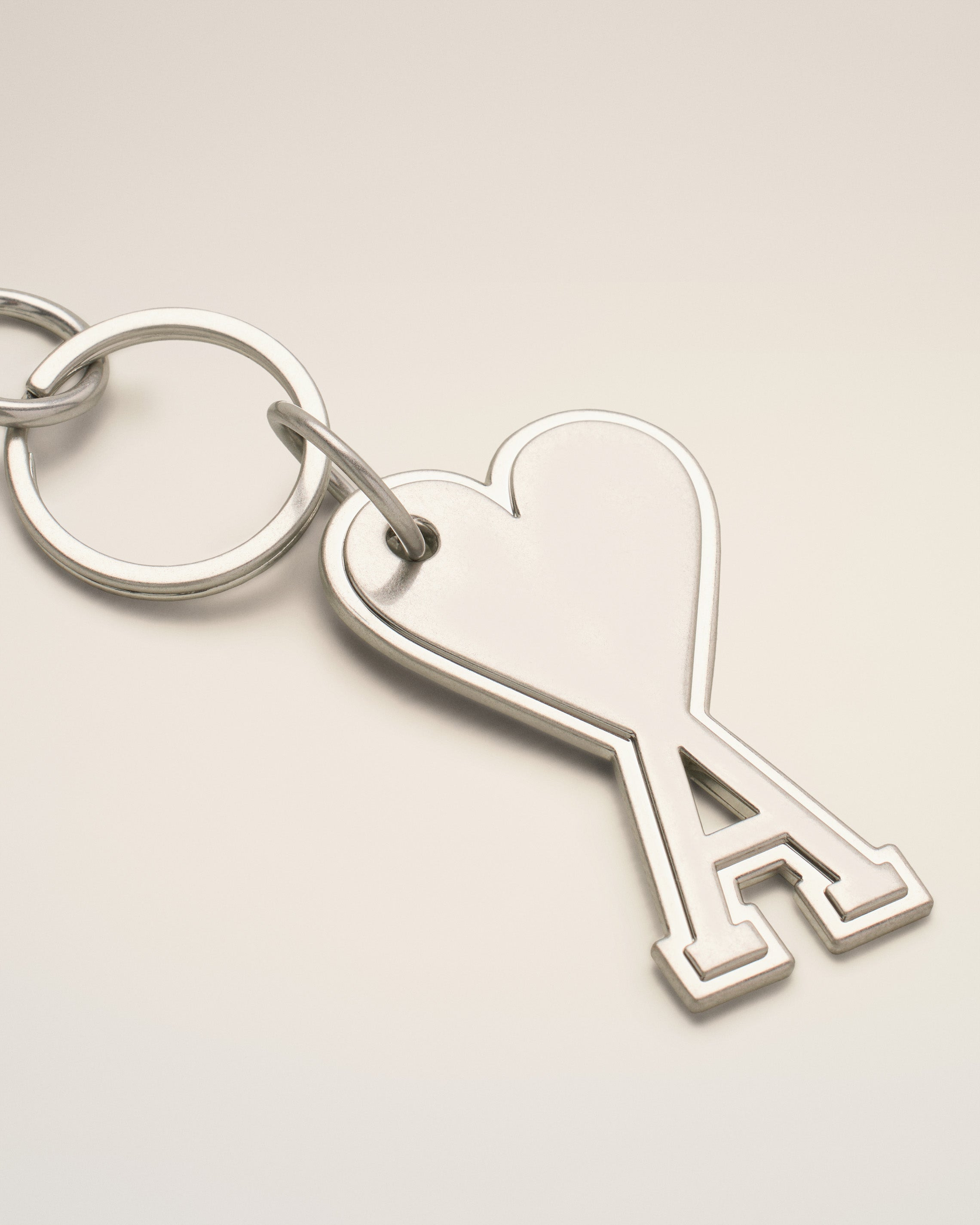 SILVER METAL AMI DE COEUR KEYRING - 2