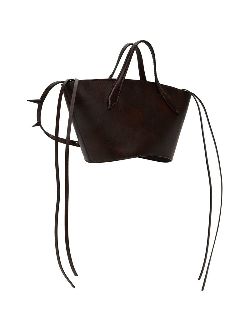 Acne Studios Brown Spike Shoulder Bag outlook