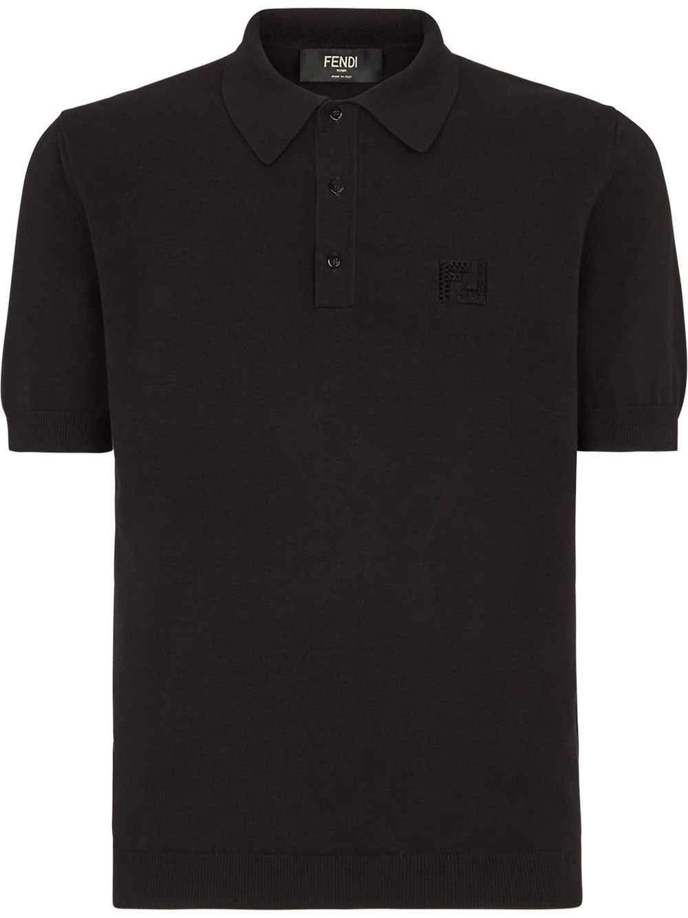 embroidered FF logo polo shirt - 1