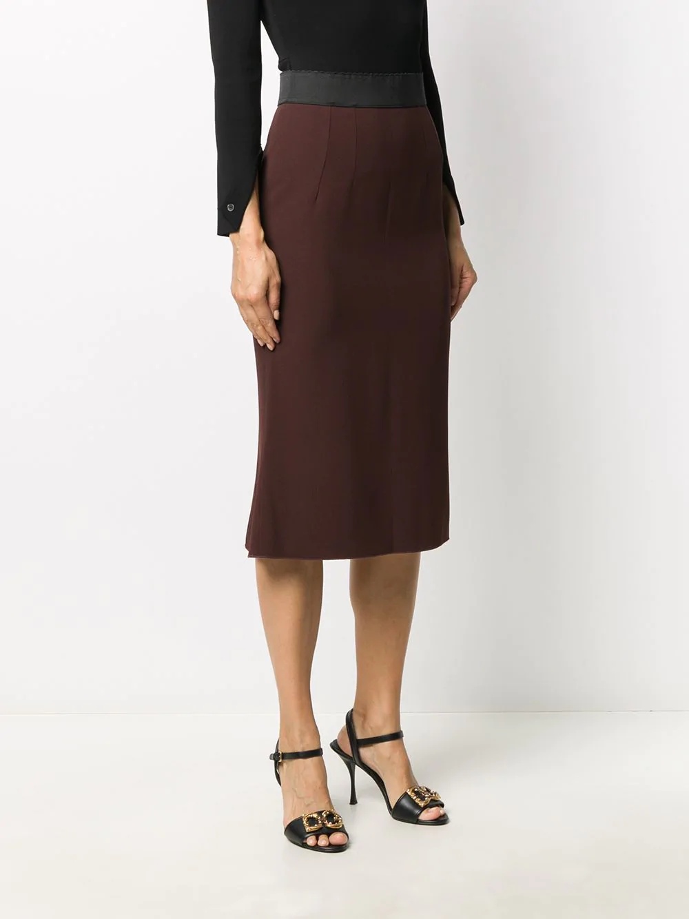 high-waisted pencil skirt - 3