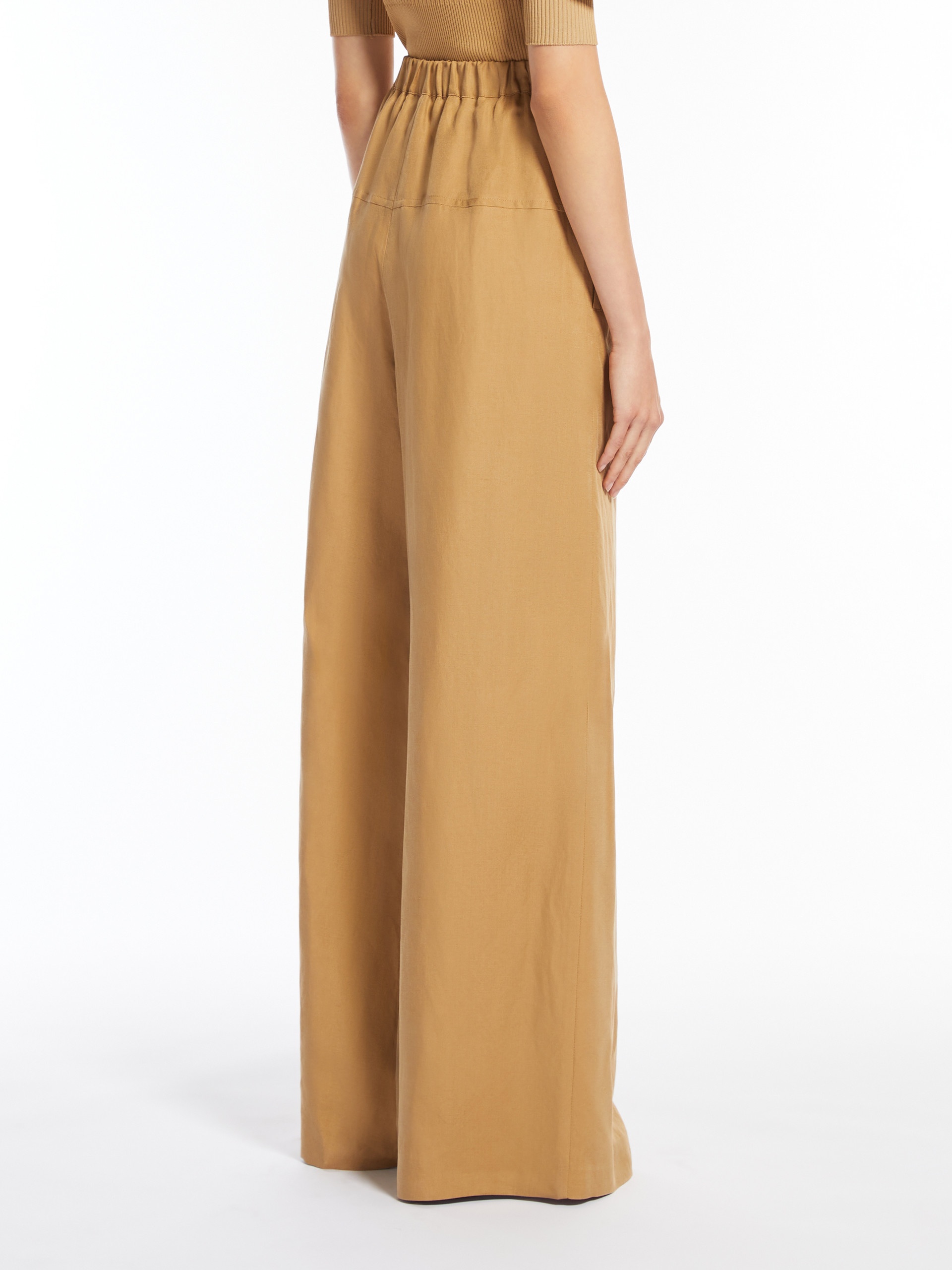 ONORE Wide linen and silk trousers - 4