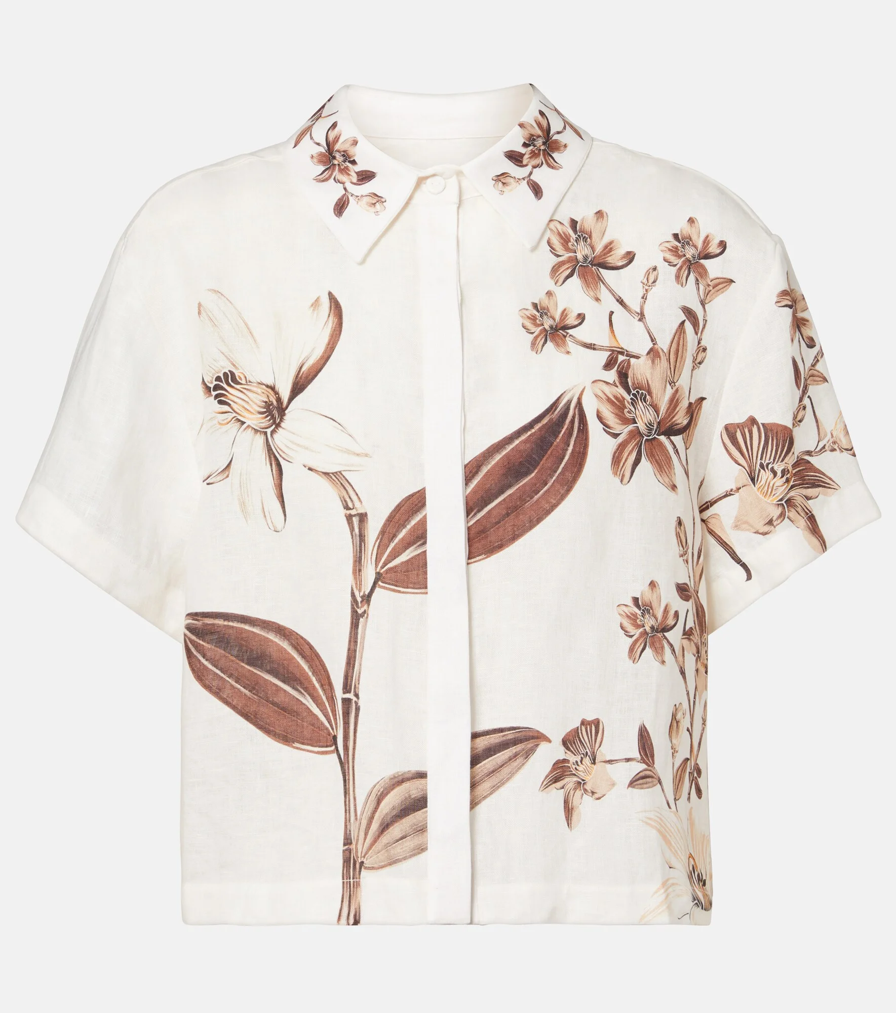 Virtuosa floral linen shirt - 1