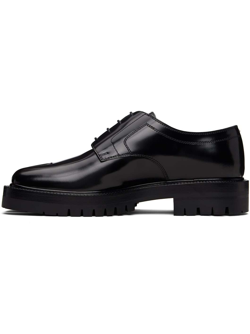 Black Tabi Lace-Up Derbys - 3