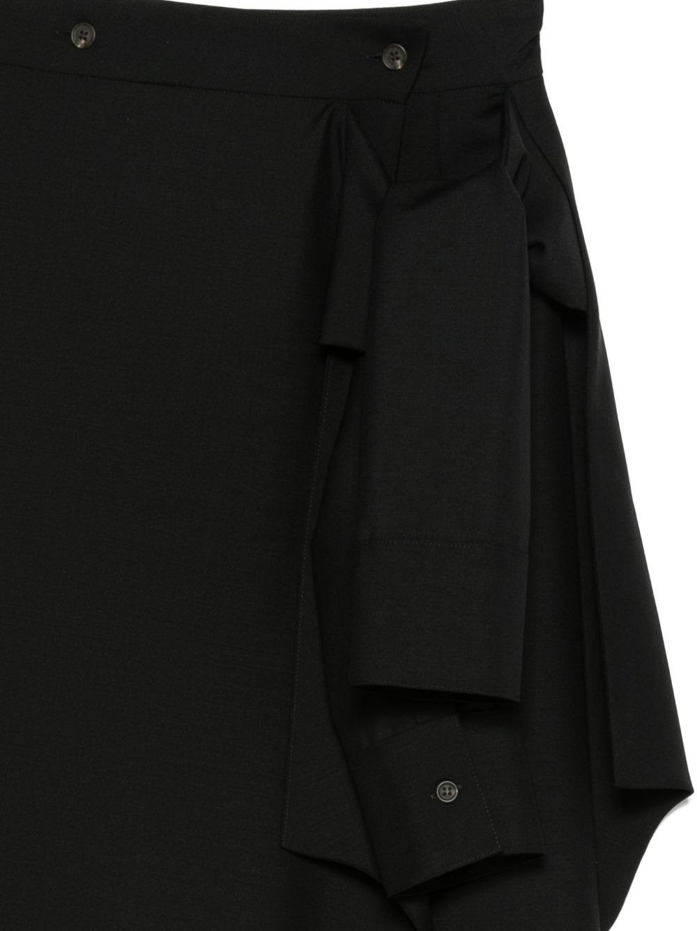 ruffled asymmetric midi skirt - 3