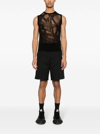 FENG CHEN WANG lace-knit patterned tank top outlook