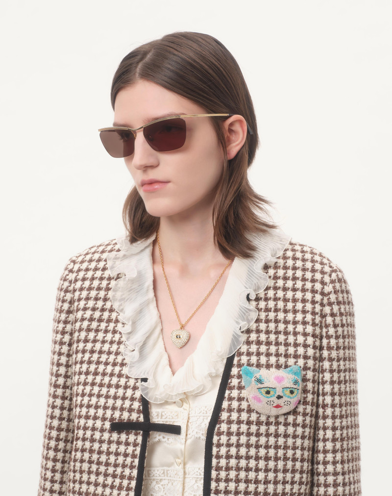 Valentino COEUR ROYAL NECKLACE IN METAL, ENAMEL AND SWAROVSKI® CRYSTALS outlook