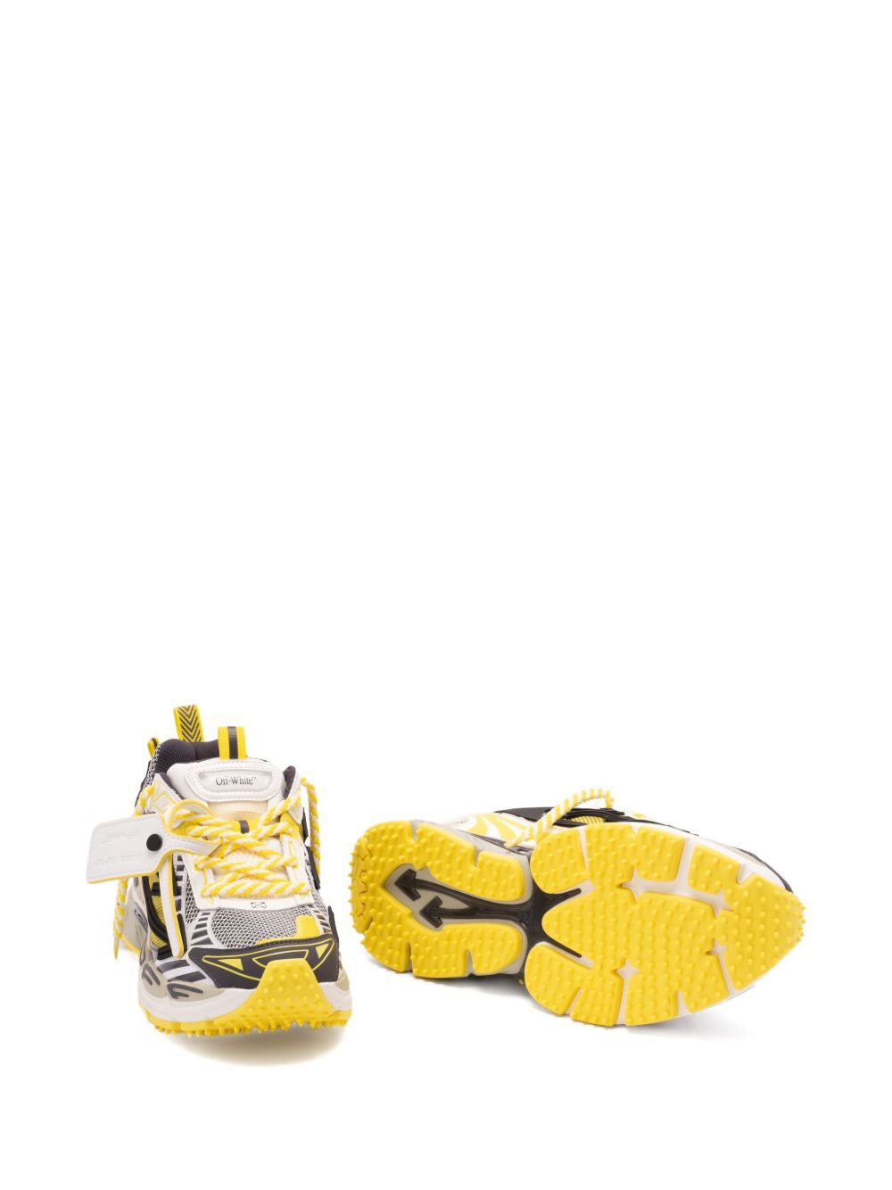 textured-sole lace-up sneakers - 3
