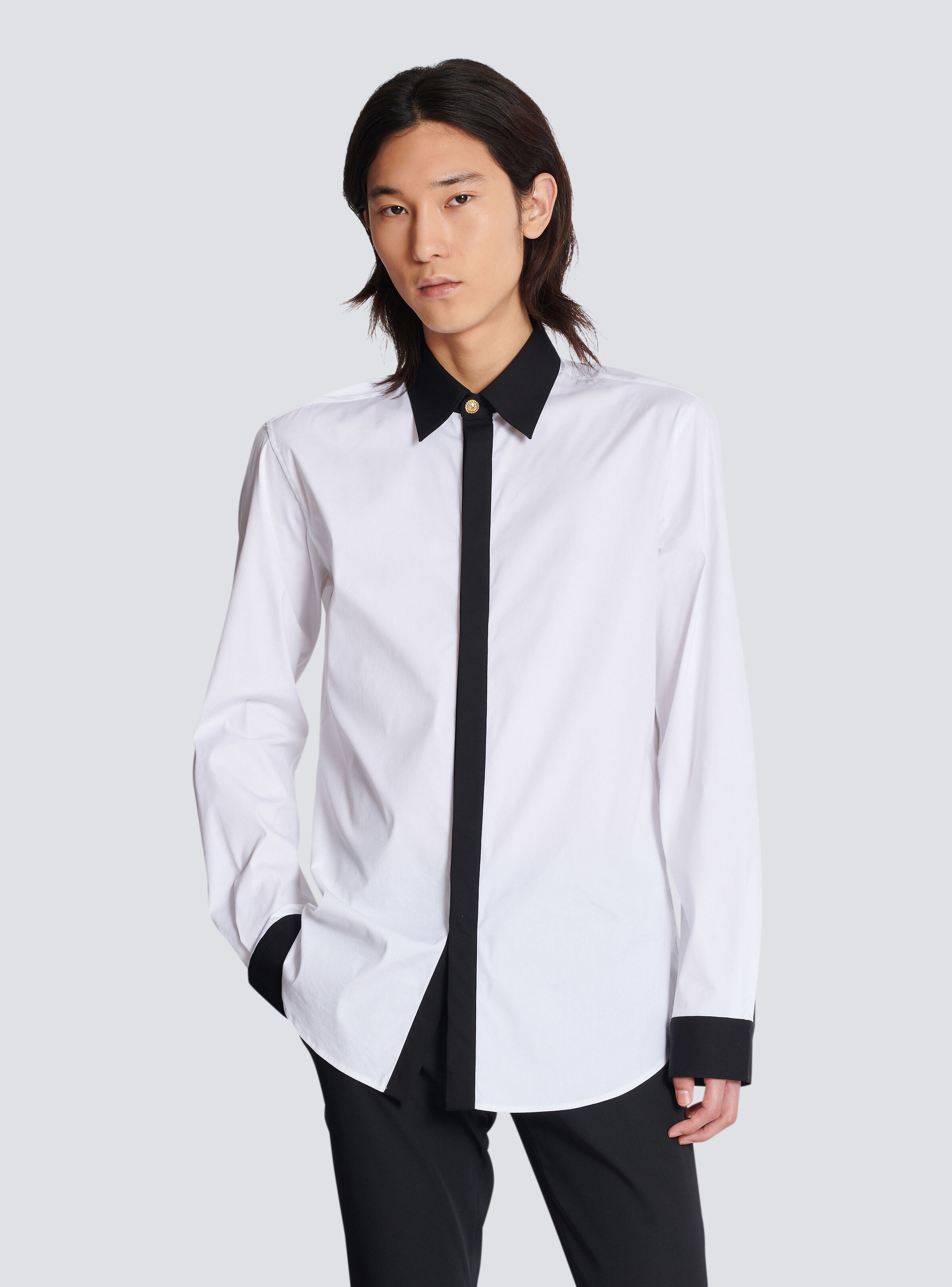 Two-tone poplin shirt - 6