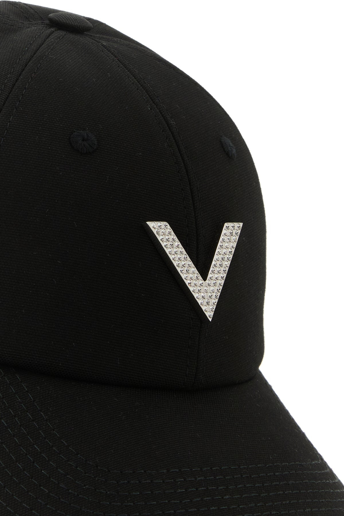 Black stretch cotton baseball cap - 4