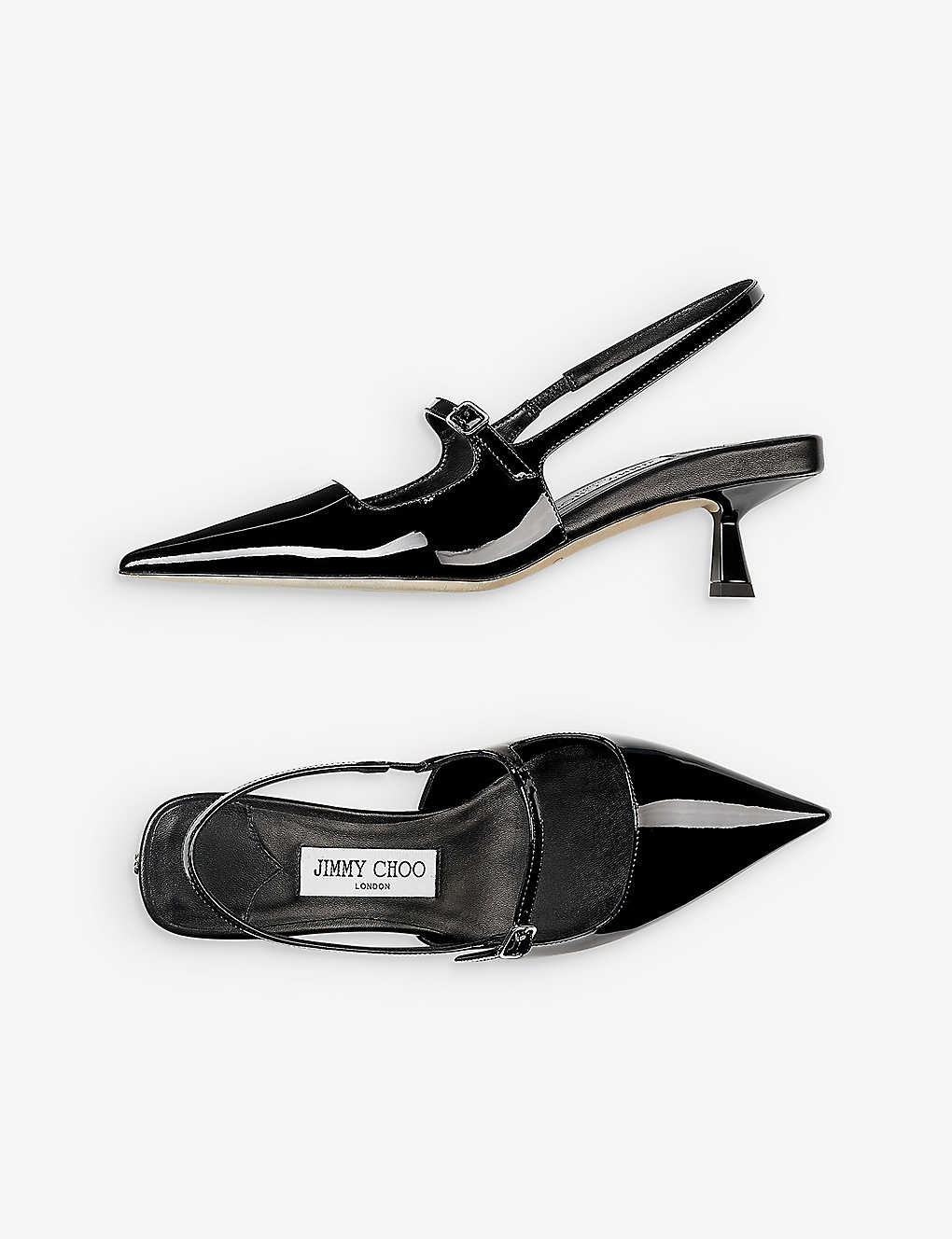 Didi patent-leather slingback courts - 3