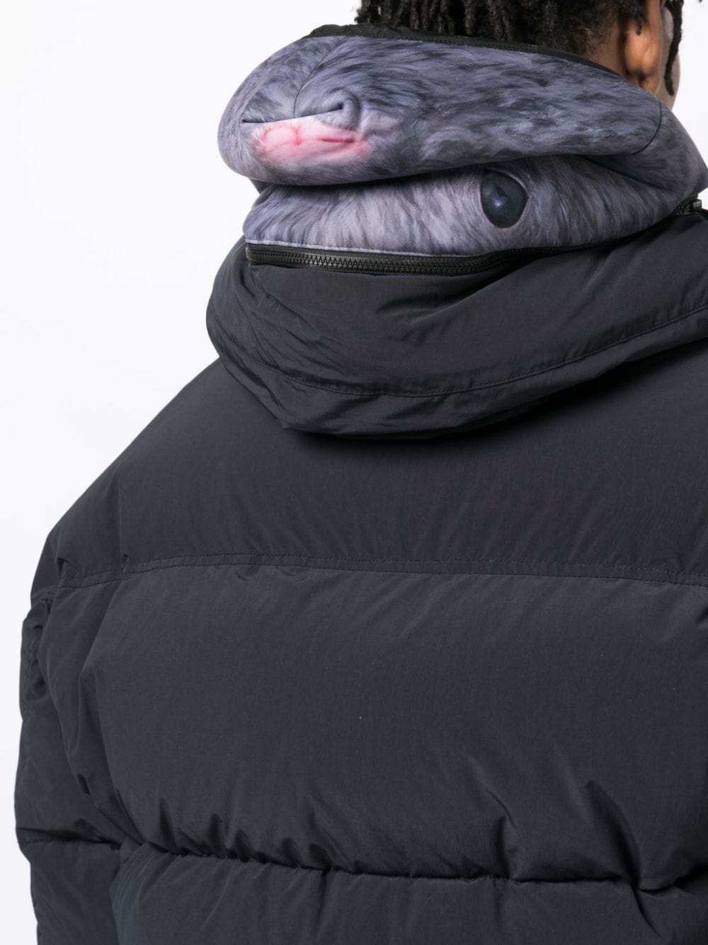 animal-print hooded padded jacket - 5
