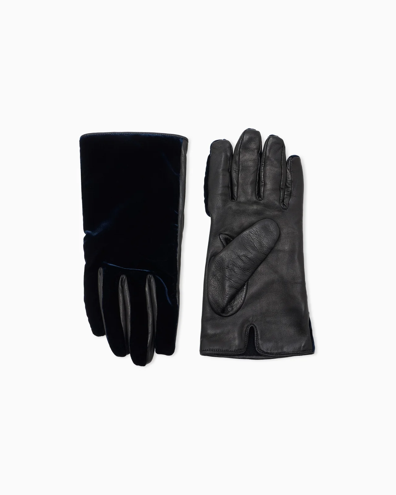 GLOVE IN NAPPA LEATHER AND VELVET WITH CASHMERE LINING - 1