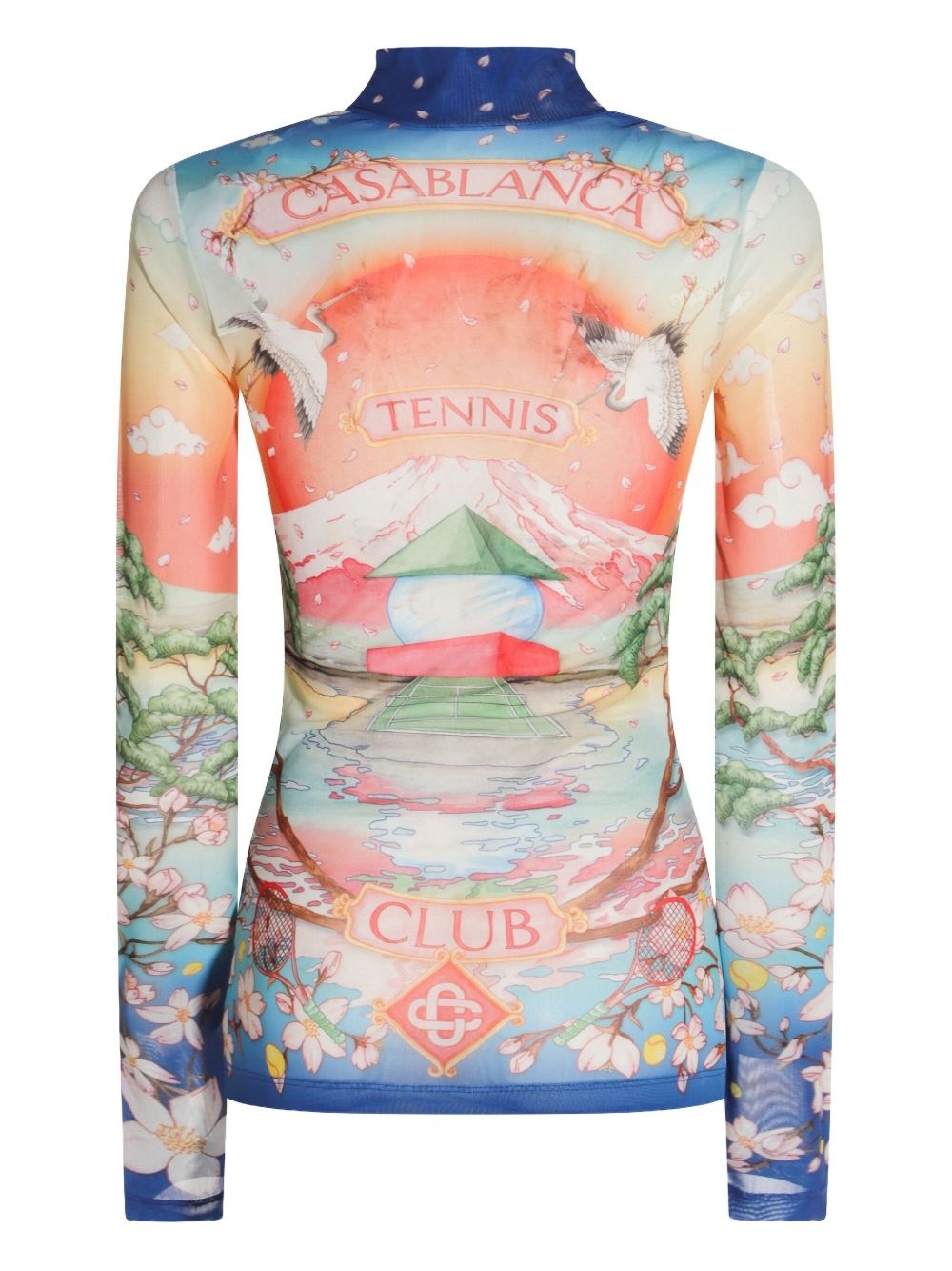 graphic-print long-sleeve top - 2