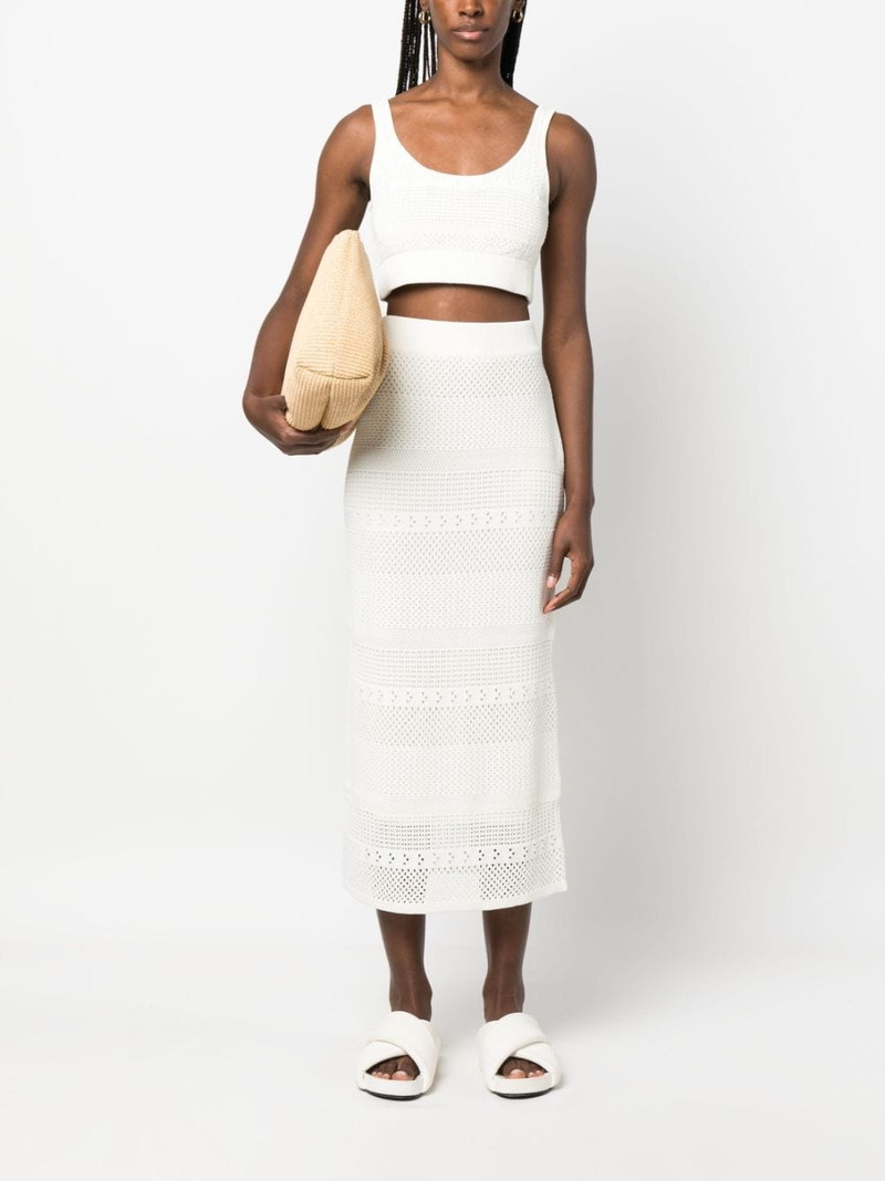 FRAME crochet-knit pencil skirt outlook