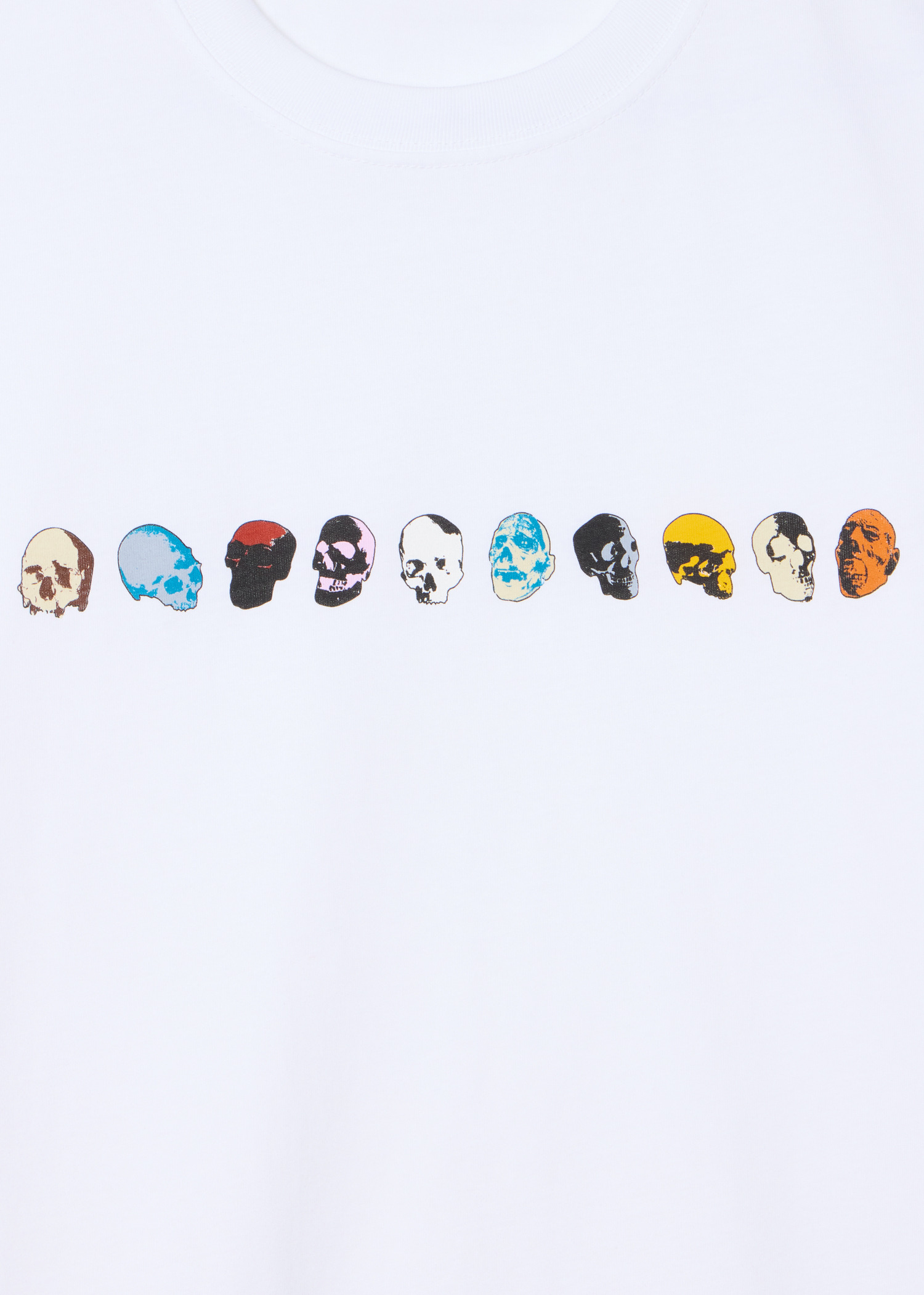 White 'Mini Skulls' Print T-Shirt - 2