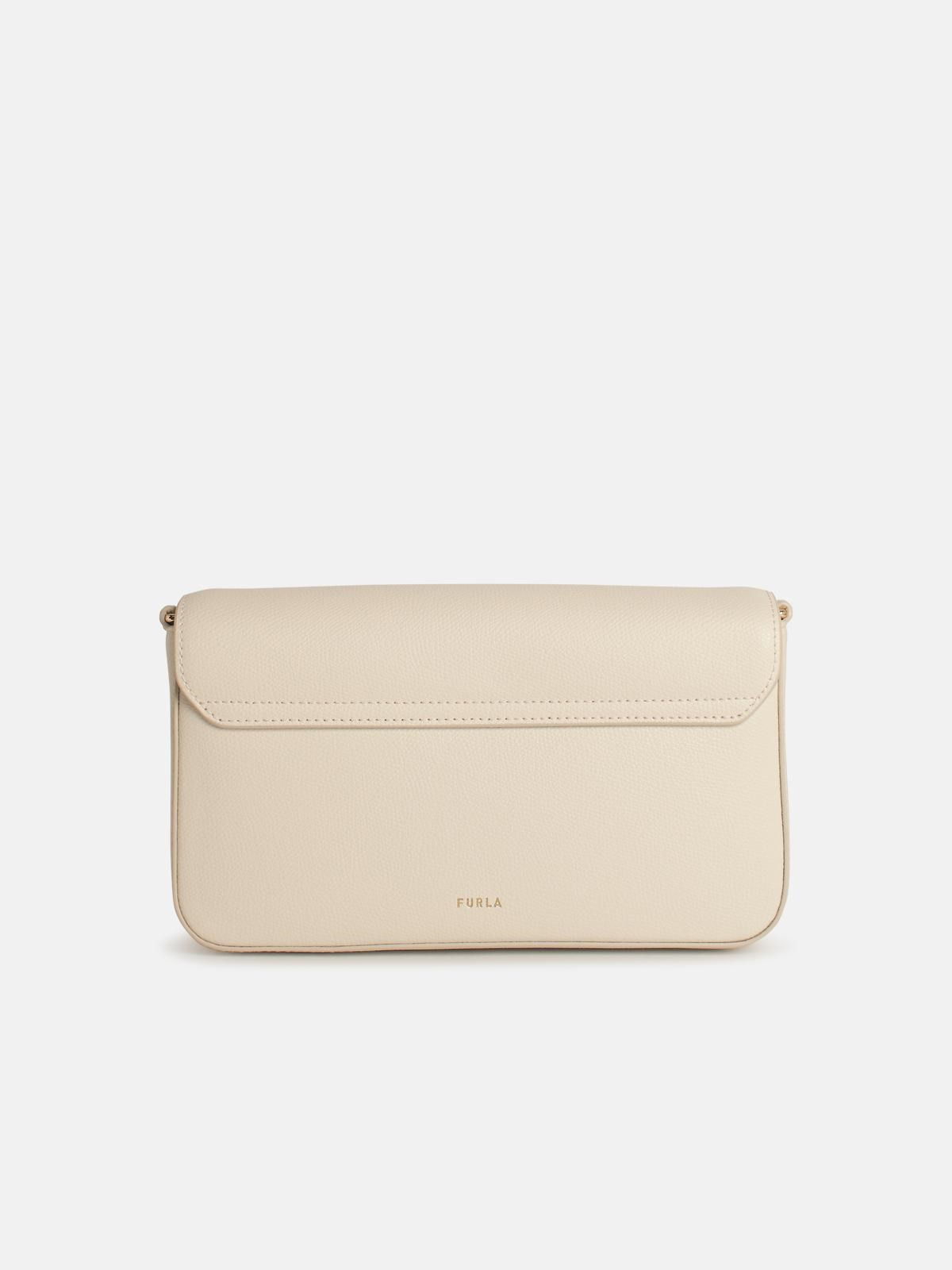 'IRIDE' SMALL CREAM LEATHER CROSSBODY BAG - 3
