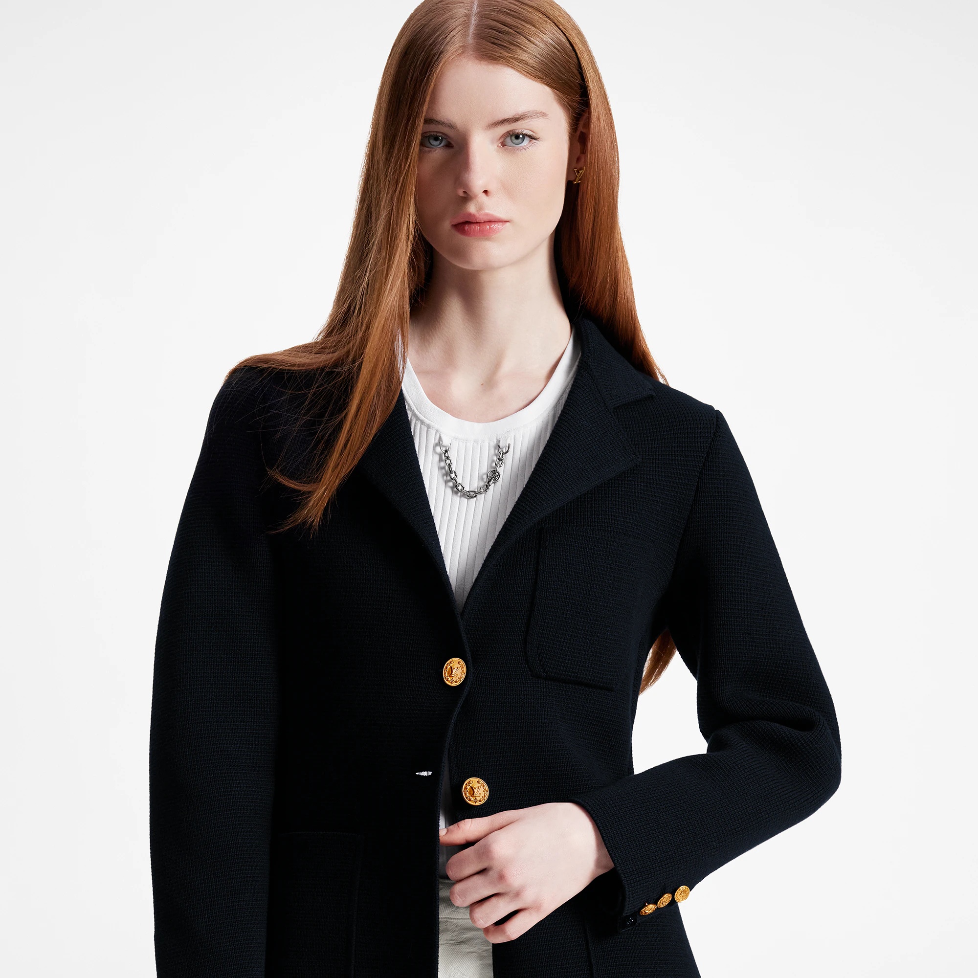 Three-Pocket Knit Blazer - 2