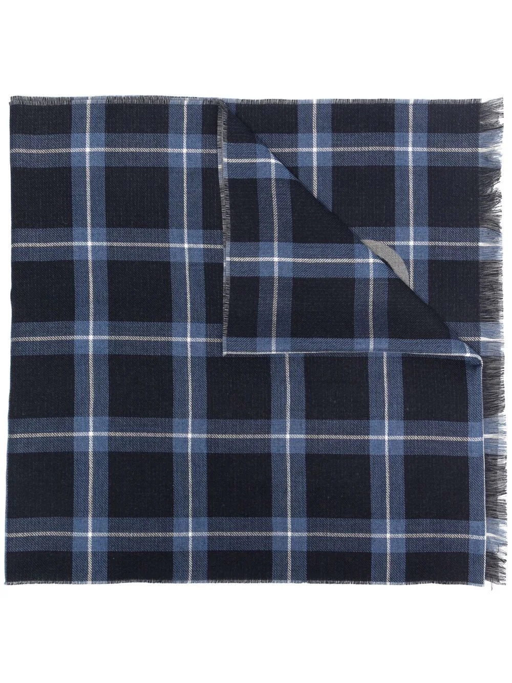 Gancini-print check scarf - 1