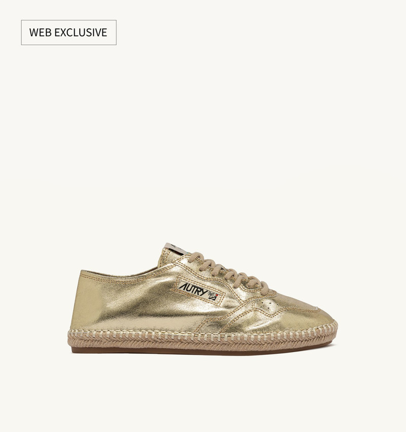 SANDY ESPADRILLES IN GOLD CANVAS 1